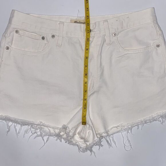 Madewell Relaxed Denim Shorts in Tile White Women’s Size 30 - Picture 12 of 14